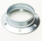 Chrome Shade Ring for ES E27 Light Bulb Lamp holders with Threaded sleeve 40mm